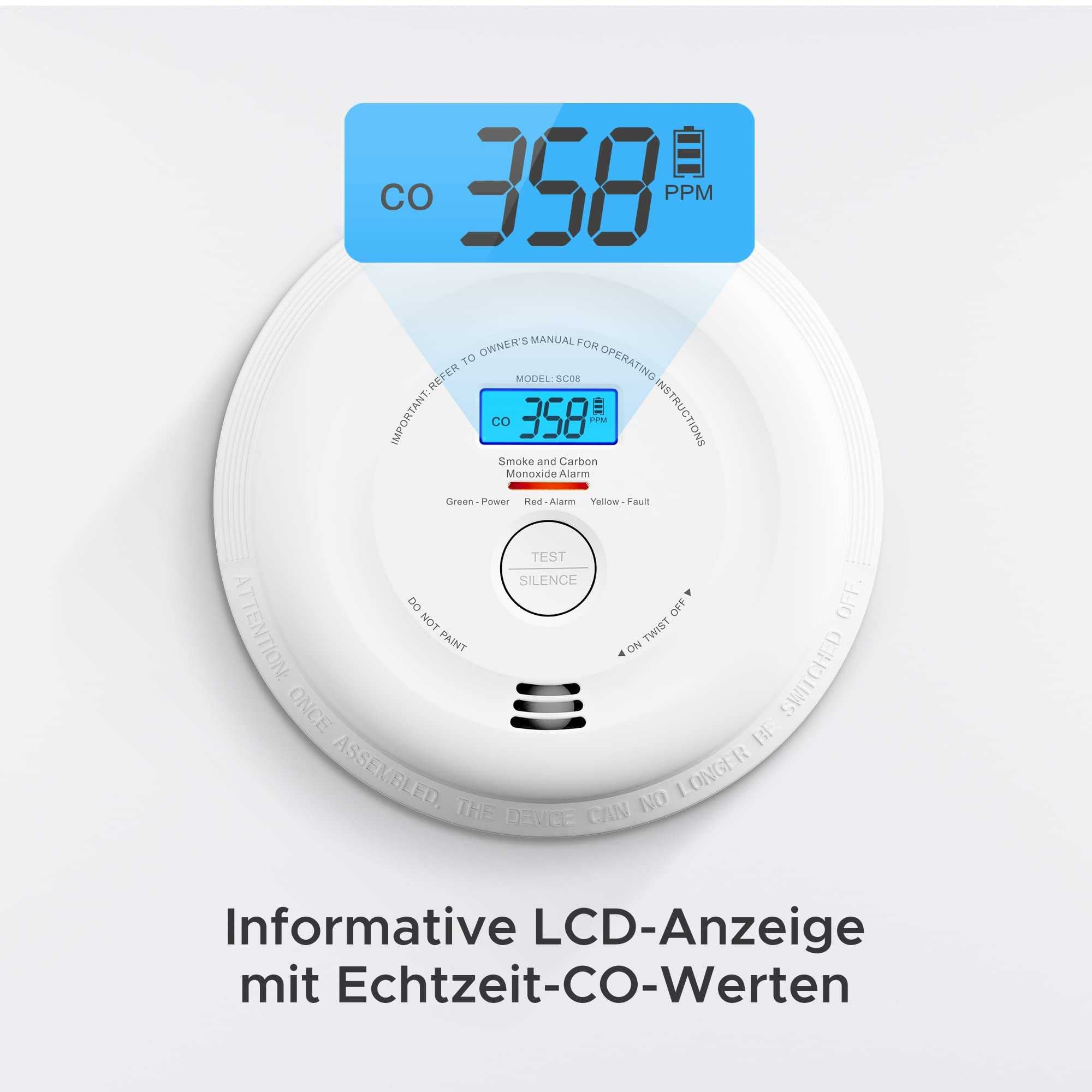 X-Sense SC08 Kombinierter Rauch- und Kohlenmonoxidmelder - Ultimativer Schutz für Ihr Zuhause Mesch Shop X-Sense SC08 Kombinierter Rauch- und Kohlenmonoxidmelder - Ultimativer Schutz für Ihr Zuhause Mesch Shop